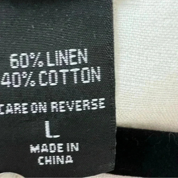 New York & Company‎ Comfort Zone Linen Blend Beachy Hoodie Top Sz L - Picture 9 of 12